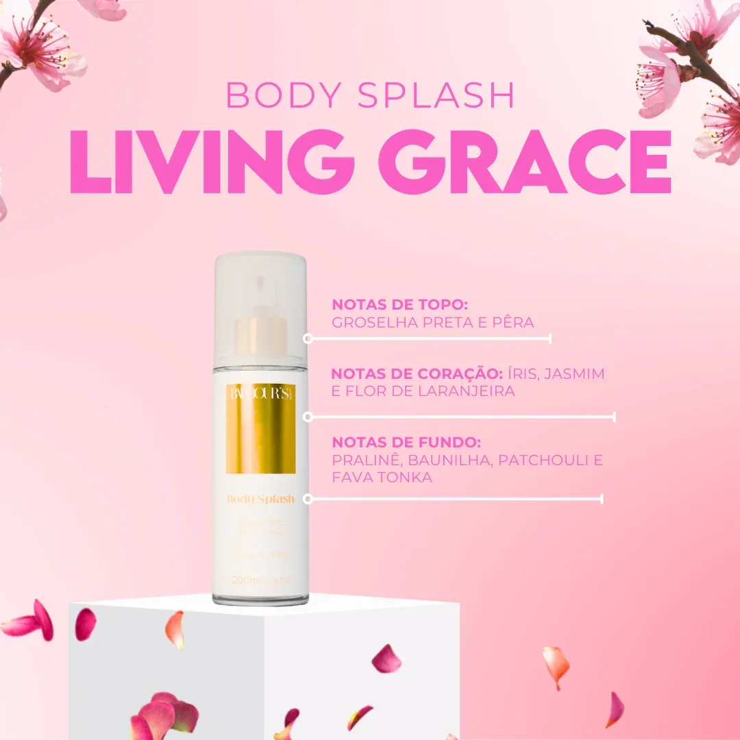 Kit 4 Body Splash Desodorante Colônia 200ml - My Sweet Delight, Living Grace, Roses e Alter Ego - Image 4